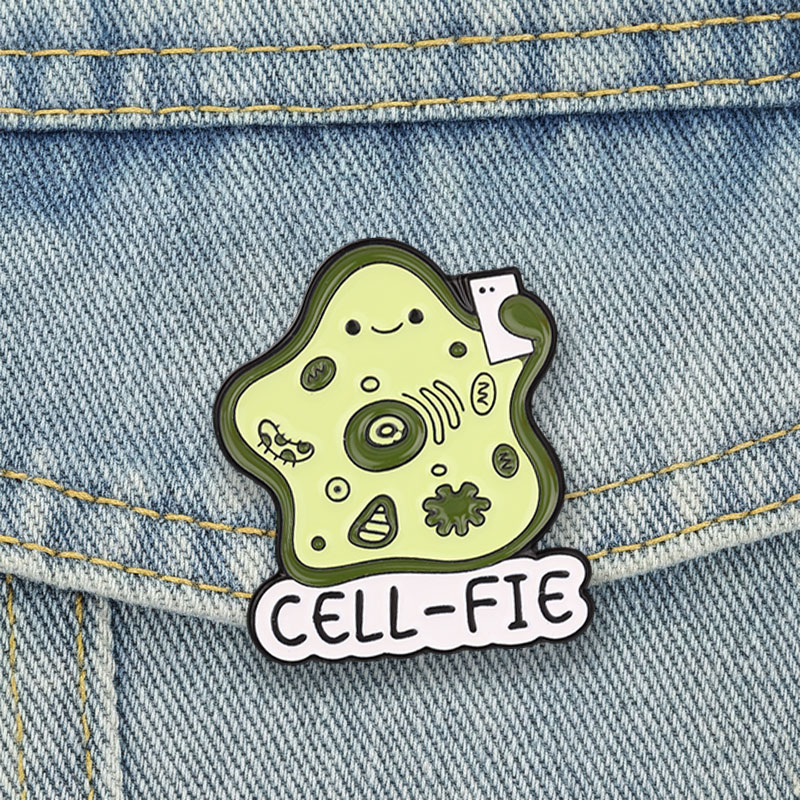 Science Buddies - CELL-FIE Biology Cell Enamel Pins Cartoon