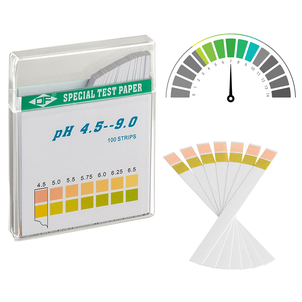 Water Testing Kit - 100Pcs PH Paper Strips Kit Household