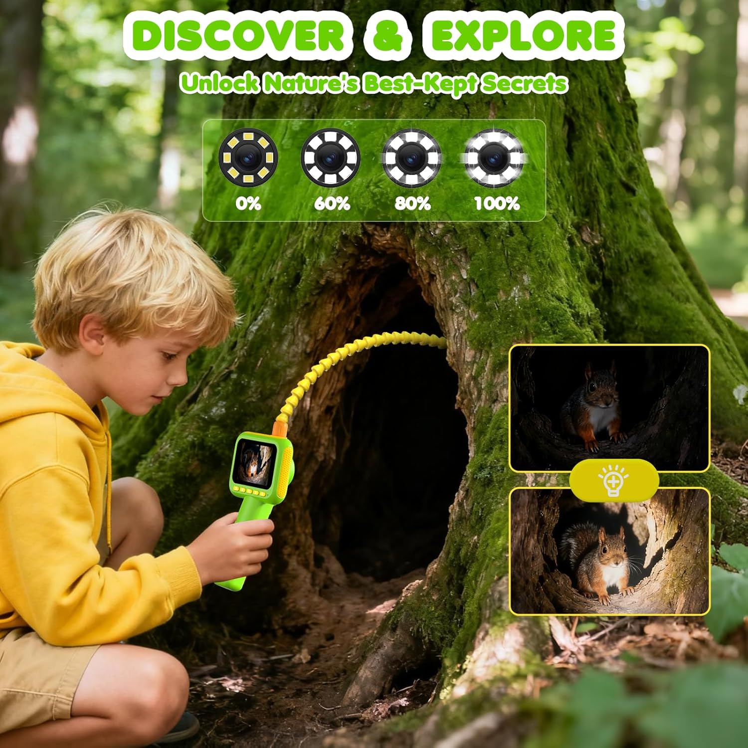 Science Toys - Endoscope for Kids, Borescope Snake Camera