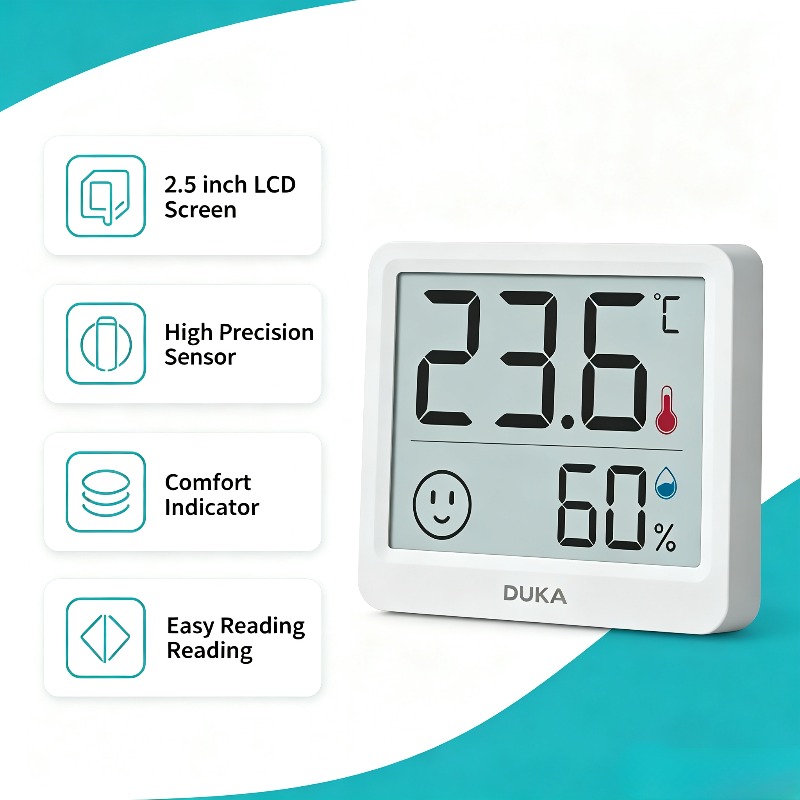 DUKA Atuman 2.5 inch LCD Elect - Weather Station Indoor recension och pris