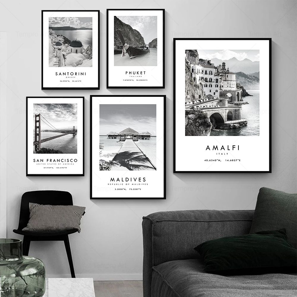 Black White City Travel Photog - Star Map Poster recension och pris