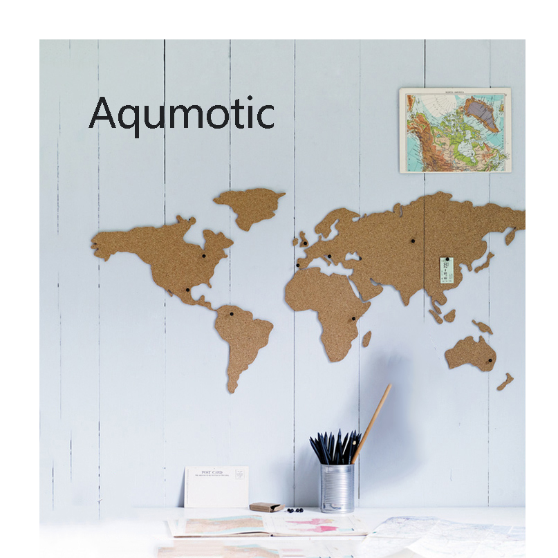 Aqumotic Cork World Map Travel - Star Map Poster recension och pris