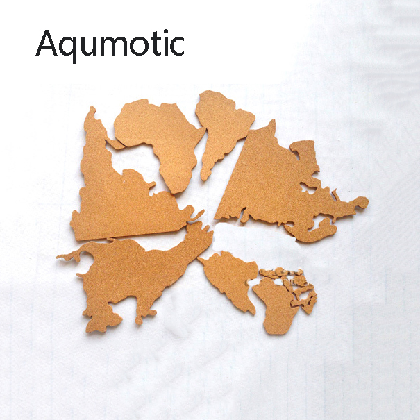 Aqumotic Cork World Map Travel - Star Map Poster recension och pris