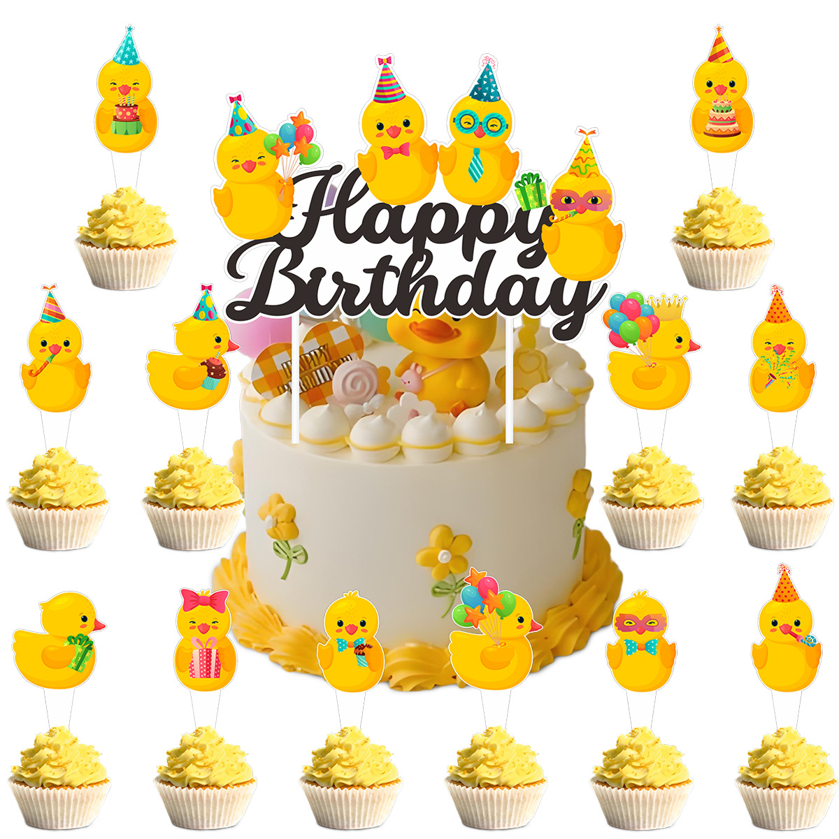Cute Swim Duck Theme Happy Bir - Science Of Happiness recension och pris