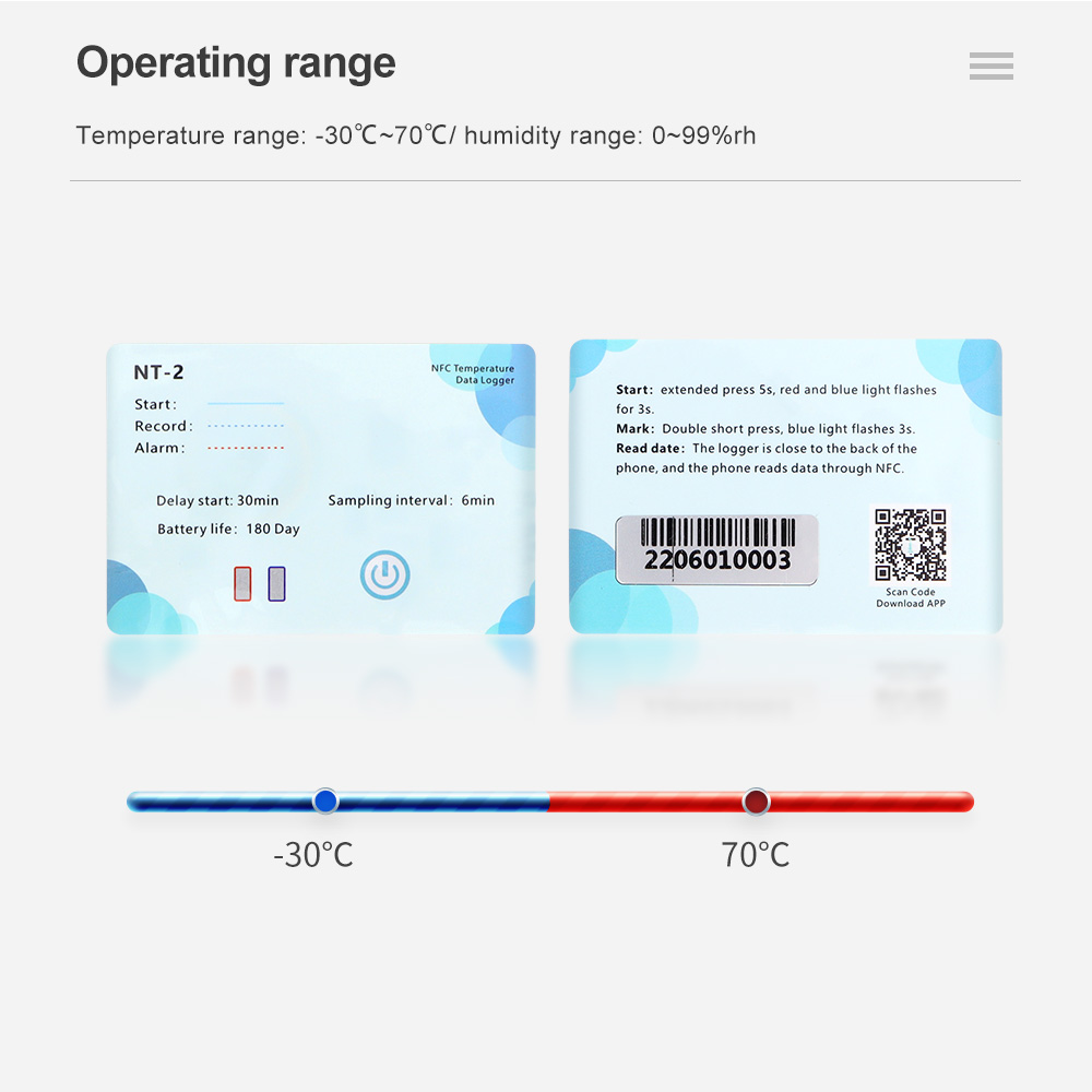 NFC Induction Temperature Logg - Weather Station Indoor recension och pris