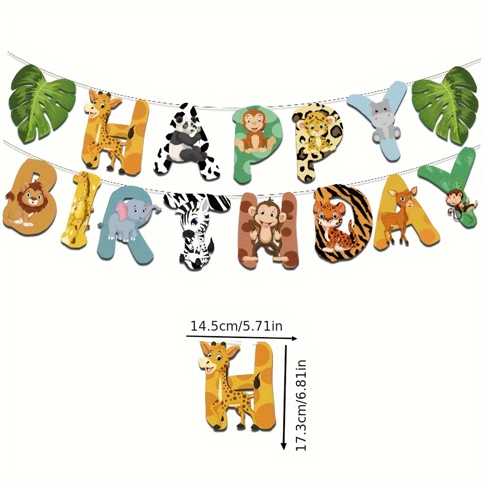 15pcs Jungle Safari Party Pape - Science Of Happiness recension och pris