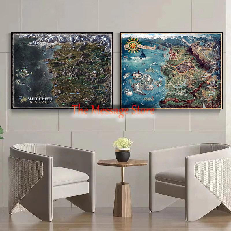 Witcher World Map Continent Lo - Star Map Poster recension och pris