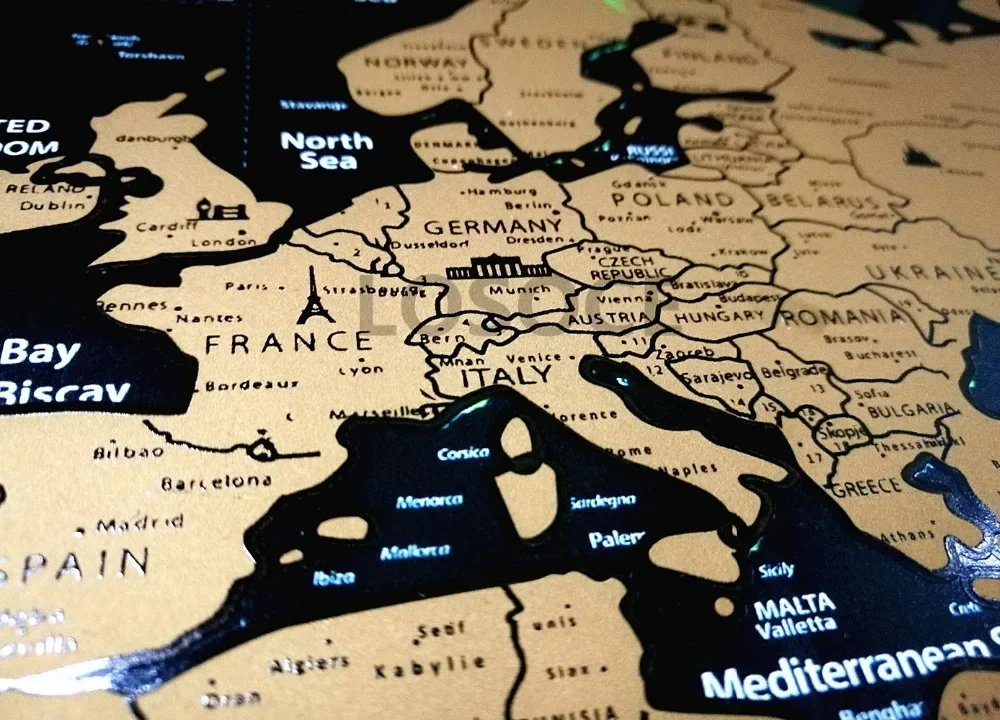 New Deluxe Travel Scratch Worl - Star Map Poster recension och pris