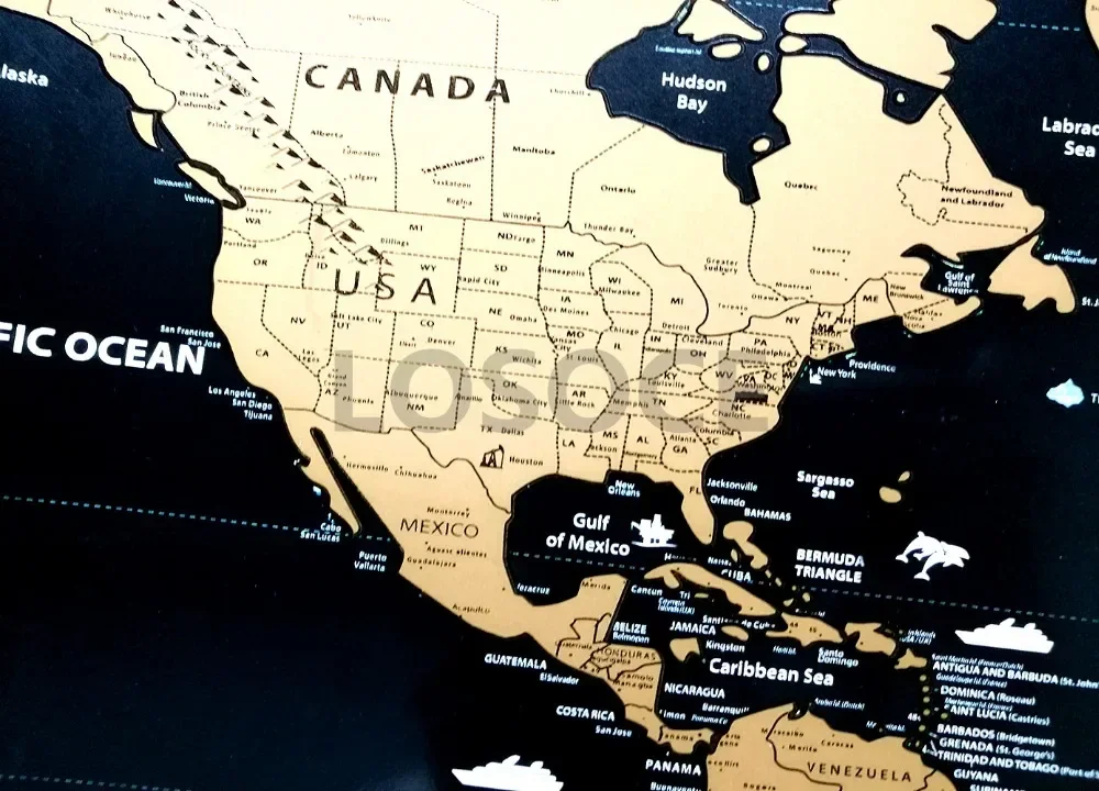 New Deluxe Travel Scratch Worl - Star Map Poster recension och pris