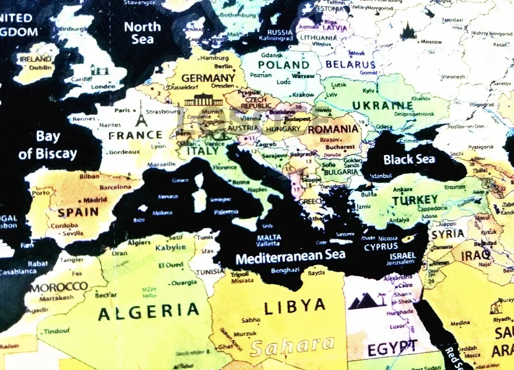 New Deluxe Travel Scratch Worl - Star Map Poster recension och pris