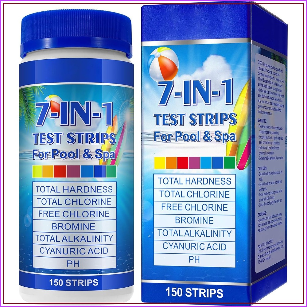 7-in-1 Pool Test Strips 150 Pc - Water Testing Kit recension och pris