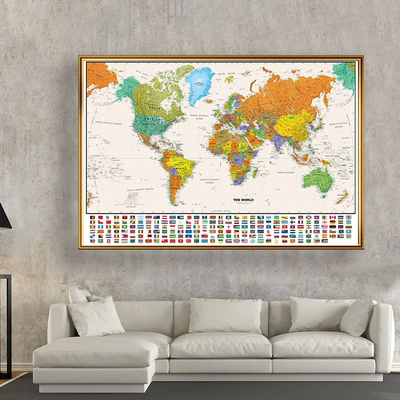 100*70cm World Map Classic Edi - Star Map Poster recension och pris