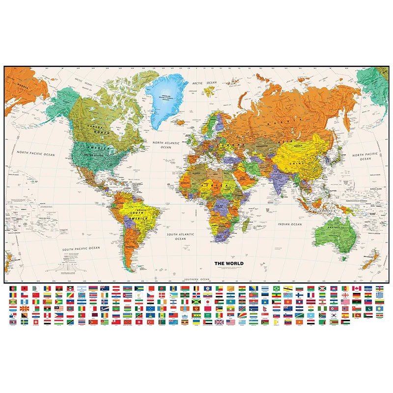 100*70cm World Map Classic Edi - Star Map Poster recension och pris