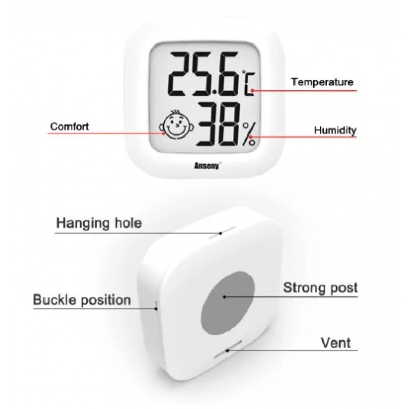 LCD Digital Thermometer Hygrom - Weather Station Indoor recension och pris