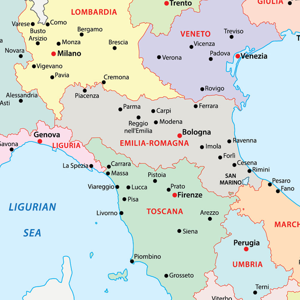 42*59cm In Italian Political M - Star Map Poster recension och pris