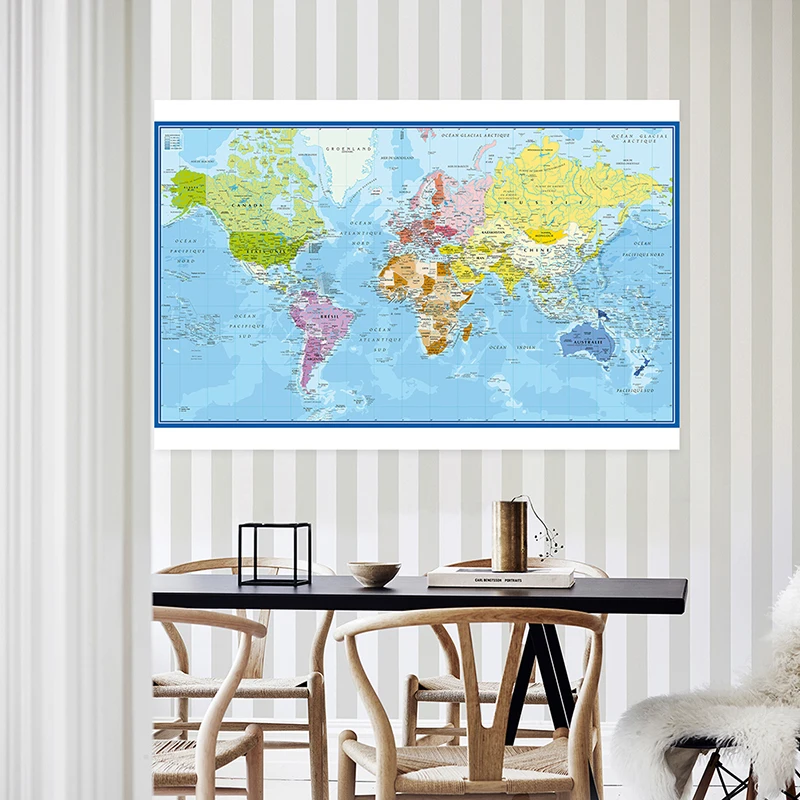 Carte Du Monde World Map Wall  - Star Map Poster recension och pris