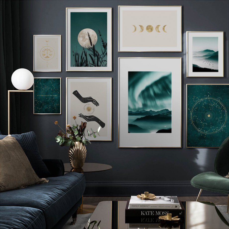 Northern Lights Zodiac Sign Ma - Star Map Poster recension och pris