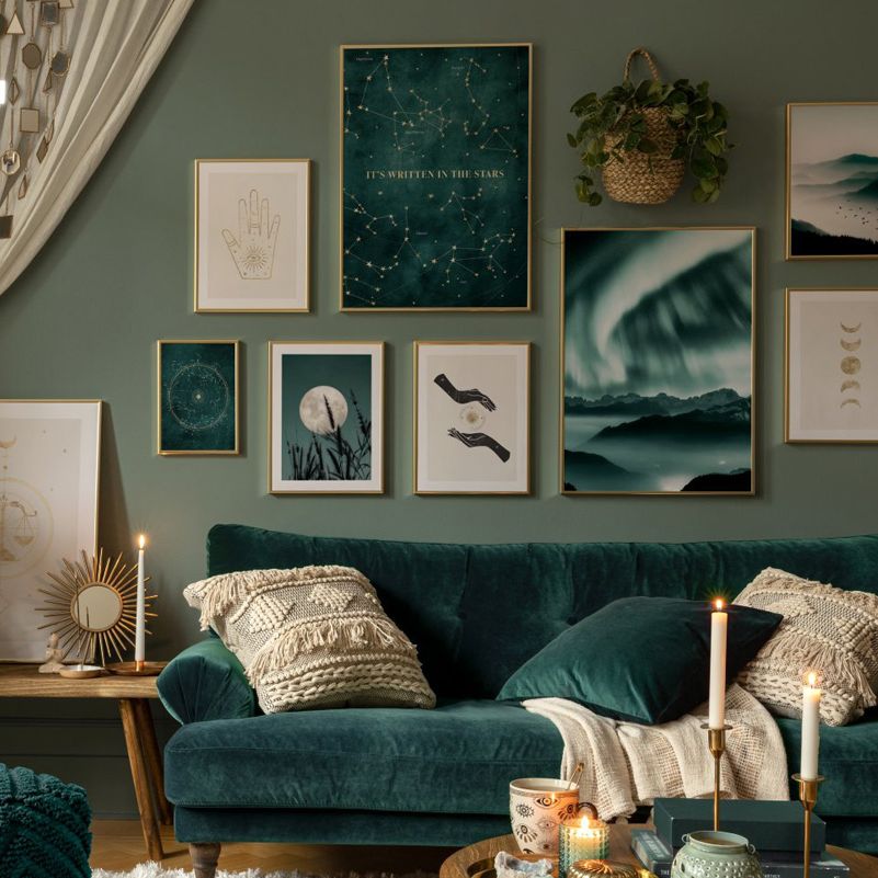 Northern Lights Zodiac Sign Ma - Star Map Poster recension och pris