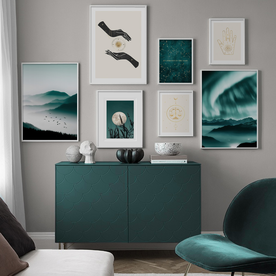 Northern Lights Zodiac Sign Ma - Star Map Poster recension och pris