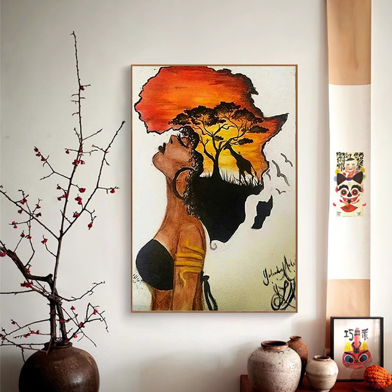 Classical African Woman Poster - Star Map Poster recension och pris