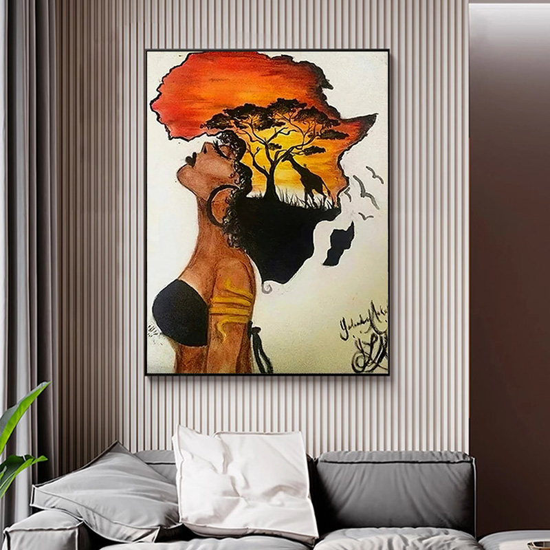 Classical African Woman Poster - Star Map Poster recension och pris